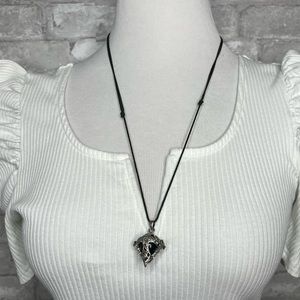 VTG unique gothic cross locket pendant necklace
